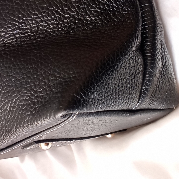 Dooney & Bourke Black Pebble Leather Logo Lock Handbag. - Picture 9 of 16